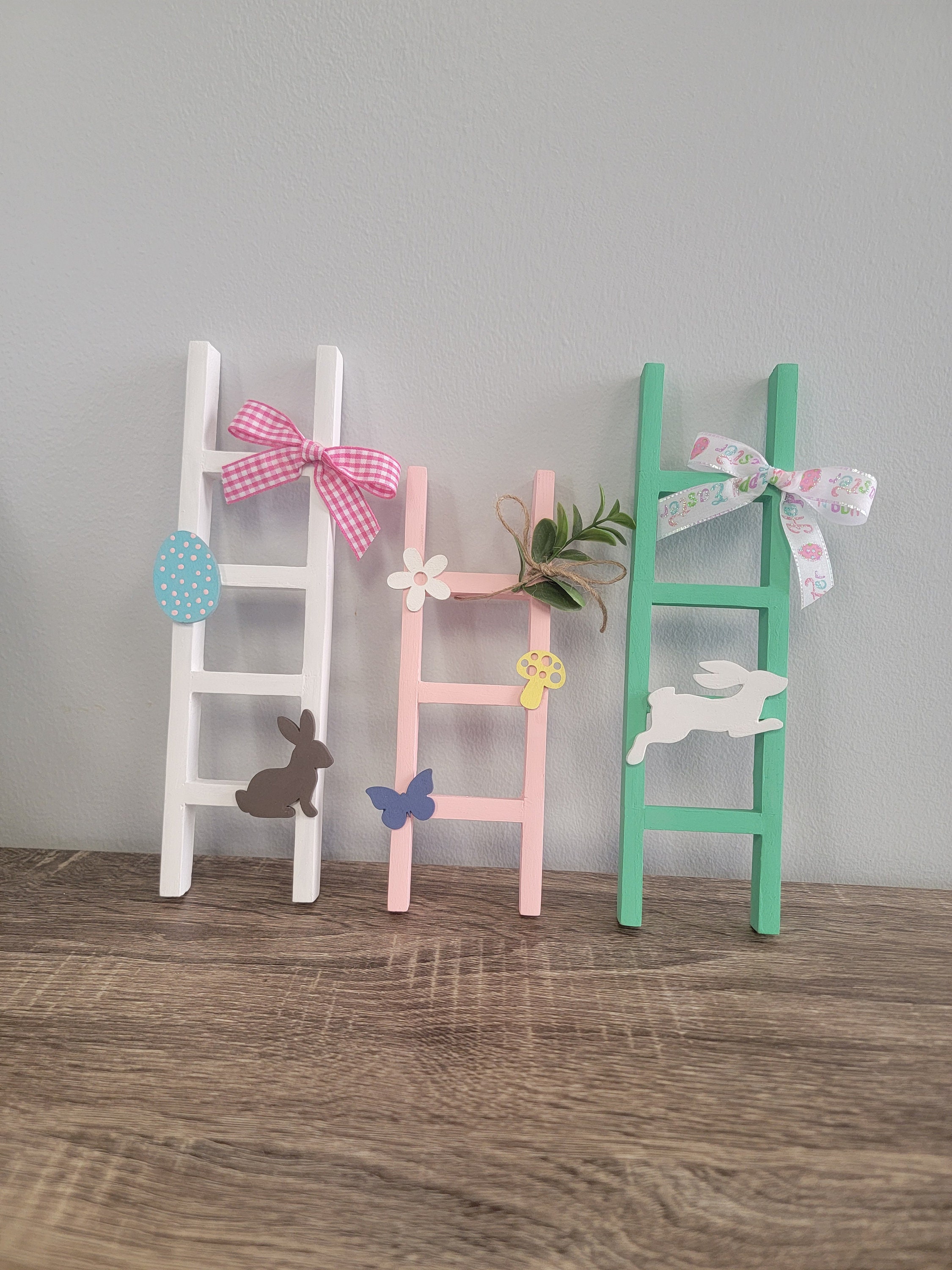 Mini Ladder Decore Handmade Miniature Ladder Tiered Tray Decor Different Lengths and ...