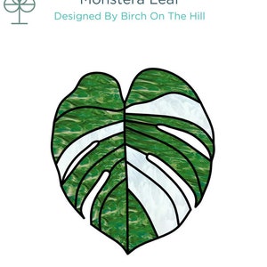 Monstera Leaf Stained Glass Suncatcher Pattern