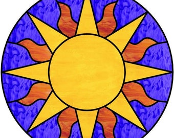 Motif d'attrape-soleil en vitrail de soleil