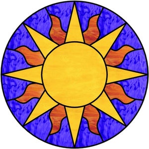 Sun Stained Glass Suncatcher Pattern
