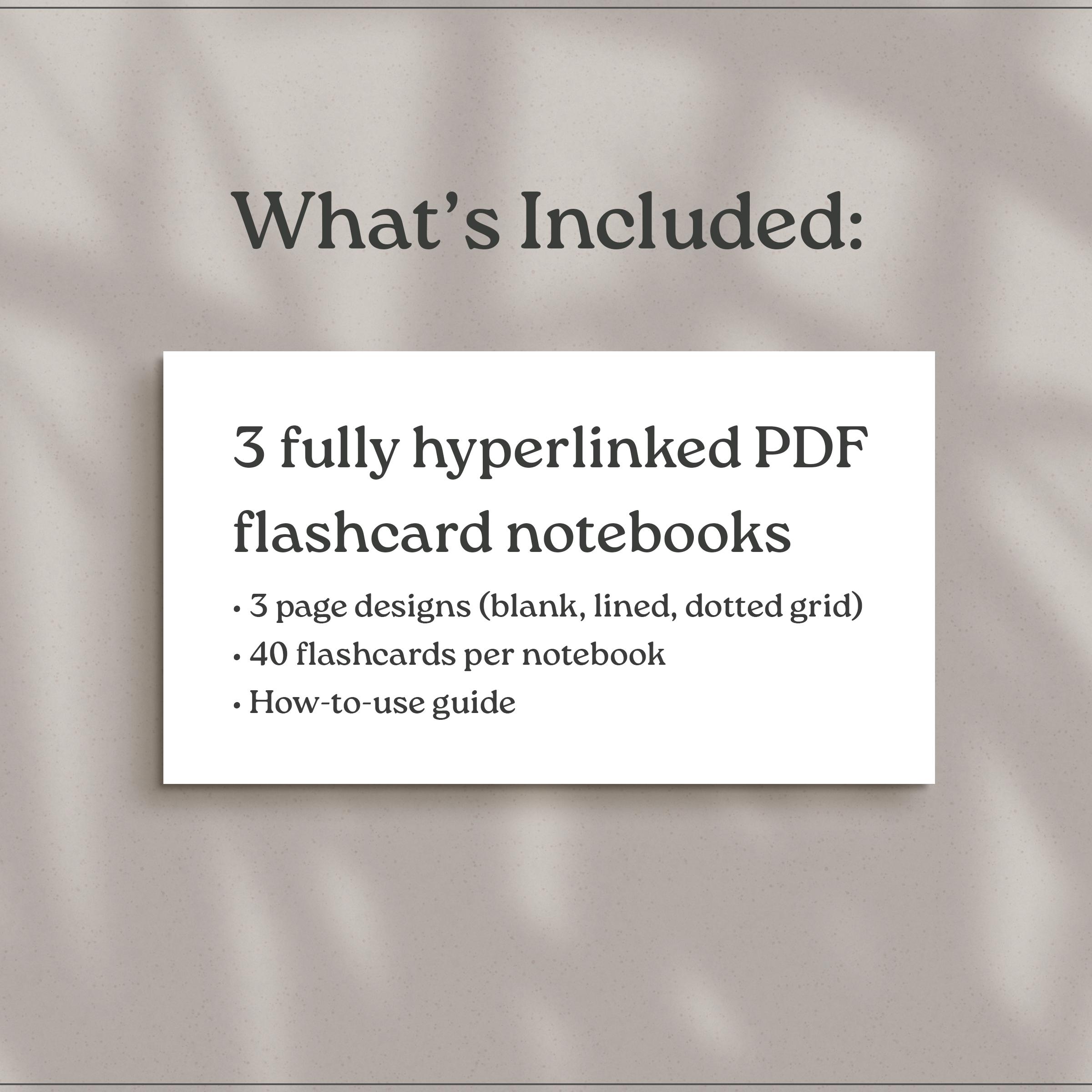 Pastel Blue Digital Flash Cards | iPad Flashcards for Goodnotes and ...