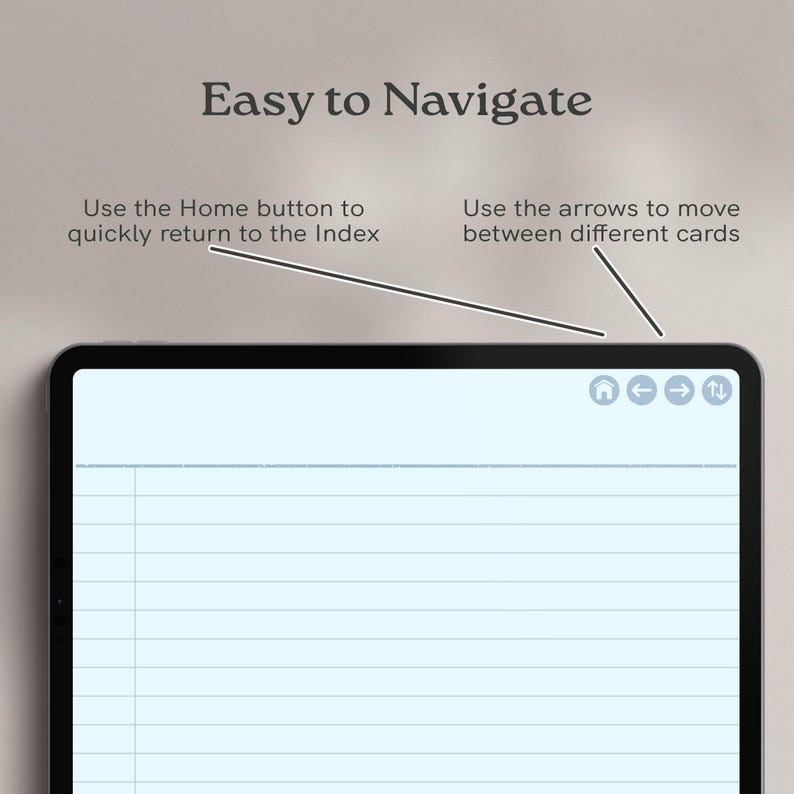 Pastel Blue Digital Flash Cards | iPad Flashcards for Goodnotes and ...
