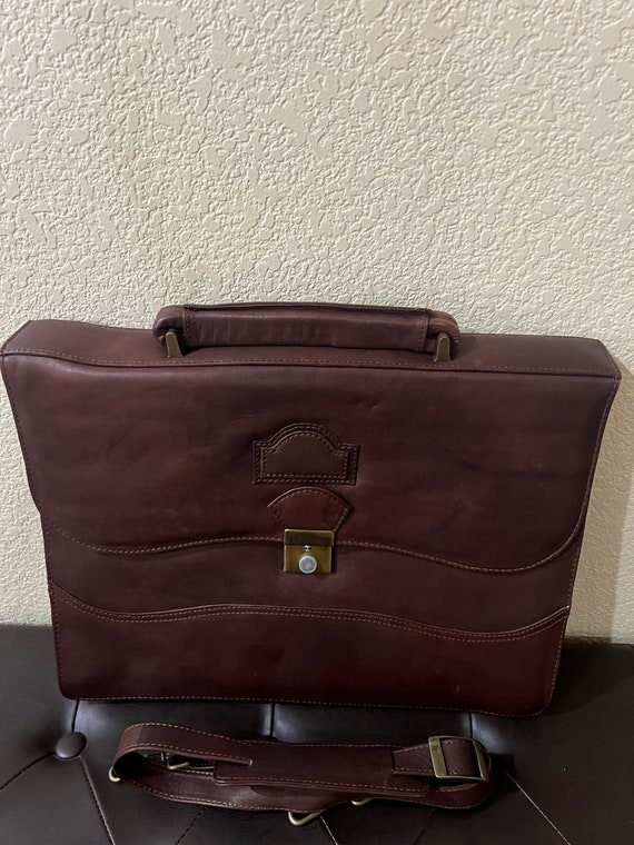 Genuine Leather Messenger, Satchel Bag, Laptop Vi… - image 3