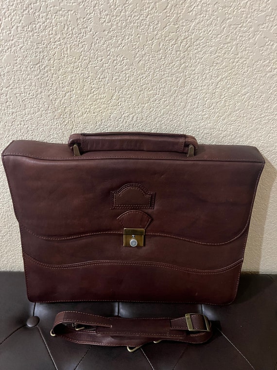 Genuine Leather Messenger, Satchel Bag, Laptop Vi… - image 1