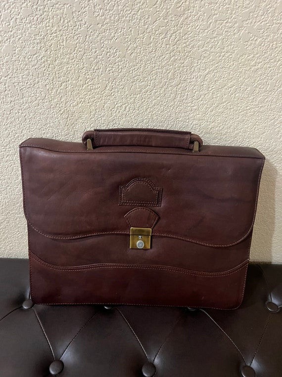 Genuine Leather Messenger, Satchel Bag, Laptop Vi… - image 7