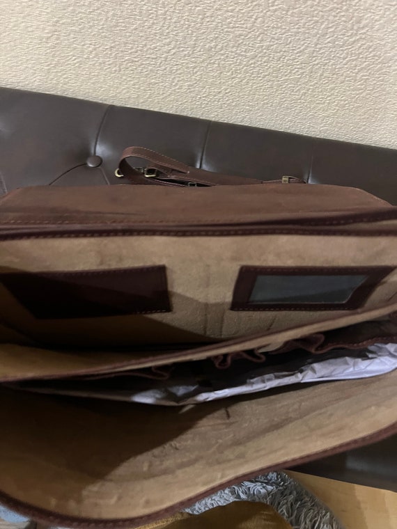 Genuine Leather Messenger, Satchel Bag, Laptop Vi… - image 6