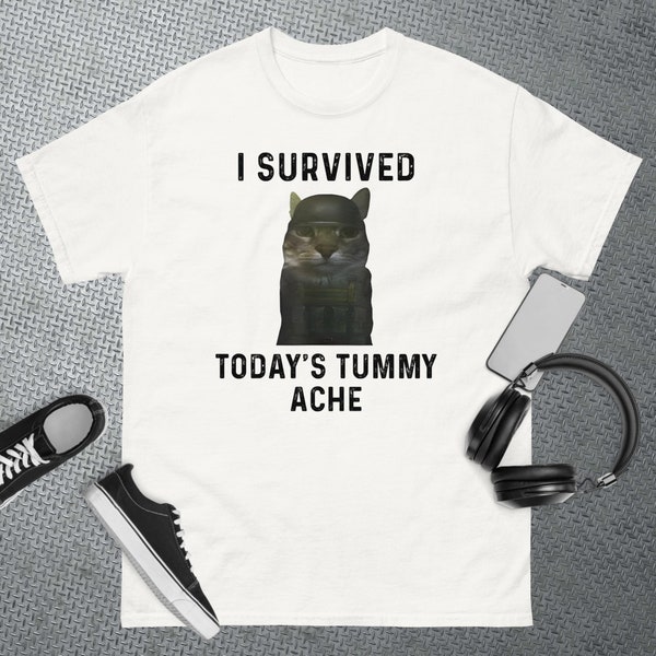 Funny I Survived Today's Tummy Ache T-Shirt