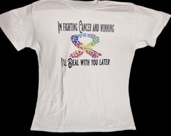 Camiseta "Lucha contra el cáncer y gana"