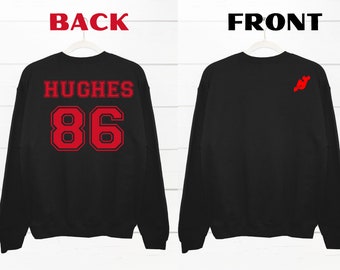 Sweat-shirt de l'État des Devils du New Jersey, col rond de hockey des Devils, vêtements de fan, cadeau sport, sweat-shirt personnalisé de hockey des Devils du NJ, fait main