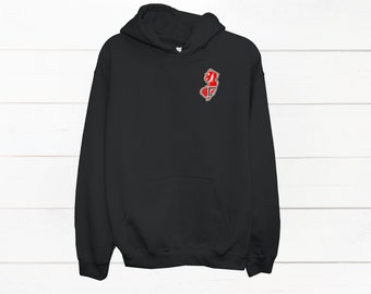 NJ Devils Hockey Varsity Letter Hoodie, anpassningsbara färger
