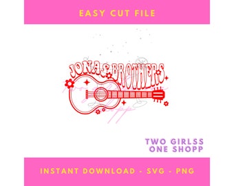 Jonas Brothers Gitarre SVG PNG, Konzertreise-Design (digitaler Download)