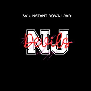 NJ Devils diseño único SVG, New Jersey Devils PNG, Devils Instant Download