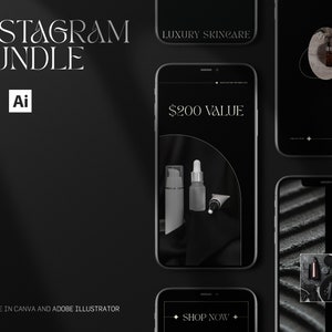 Luxus Instagram Templates Canva Templates für Instagram Story Templates Post Template Bundle