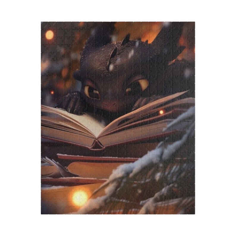 Baby Toothless Reading a Book Puzzle (110, 252, 520, 1014-piece) - Etsy