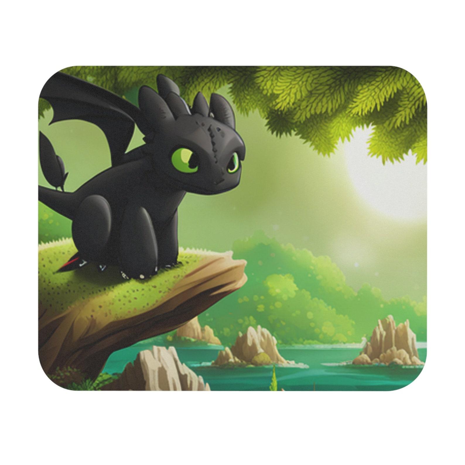 Mouse Pad (rectangle) With Toothless the Nightfury From How to Train ...