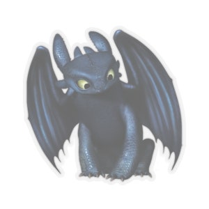 Kiss-Cut Stickers with Toothless from How to Train Your Dragon