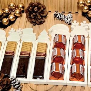 Geschenkverpackung für Schokoriegel Mitbringsel Geschenkidee kleine Aufmerksamkeit Weihnachten
