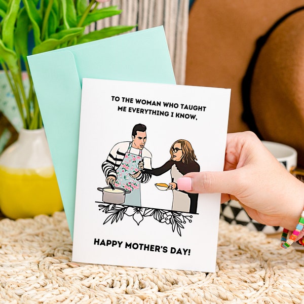 Printable Schitt's Creek Mother's Day Card | Instant Download | David and Moira Rose | Fold in the cheese | Funny card for Mother's Day