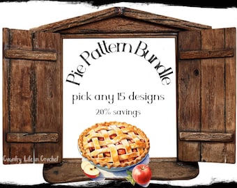 Pie Häkelanleitung: 15 verschiedene Topflappen-Designs (PDF Muster)