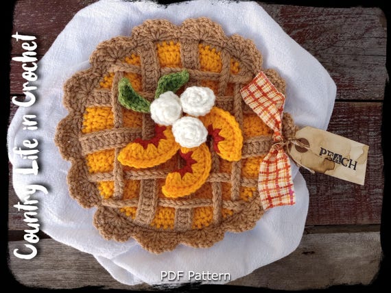 Mud Pie Set Of 2 Crochet Pot Holders - Orange & Grey Knit Kitchen Towel, 8x8 Inches