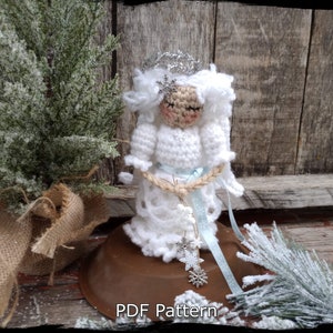 Snow Angel Doll Crochet Pattern: Frost Fairy Ornament (PDF Pattern)