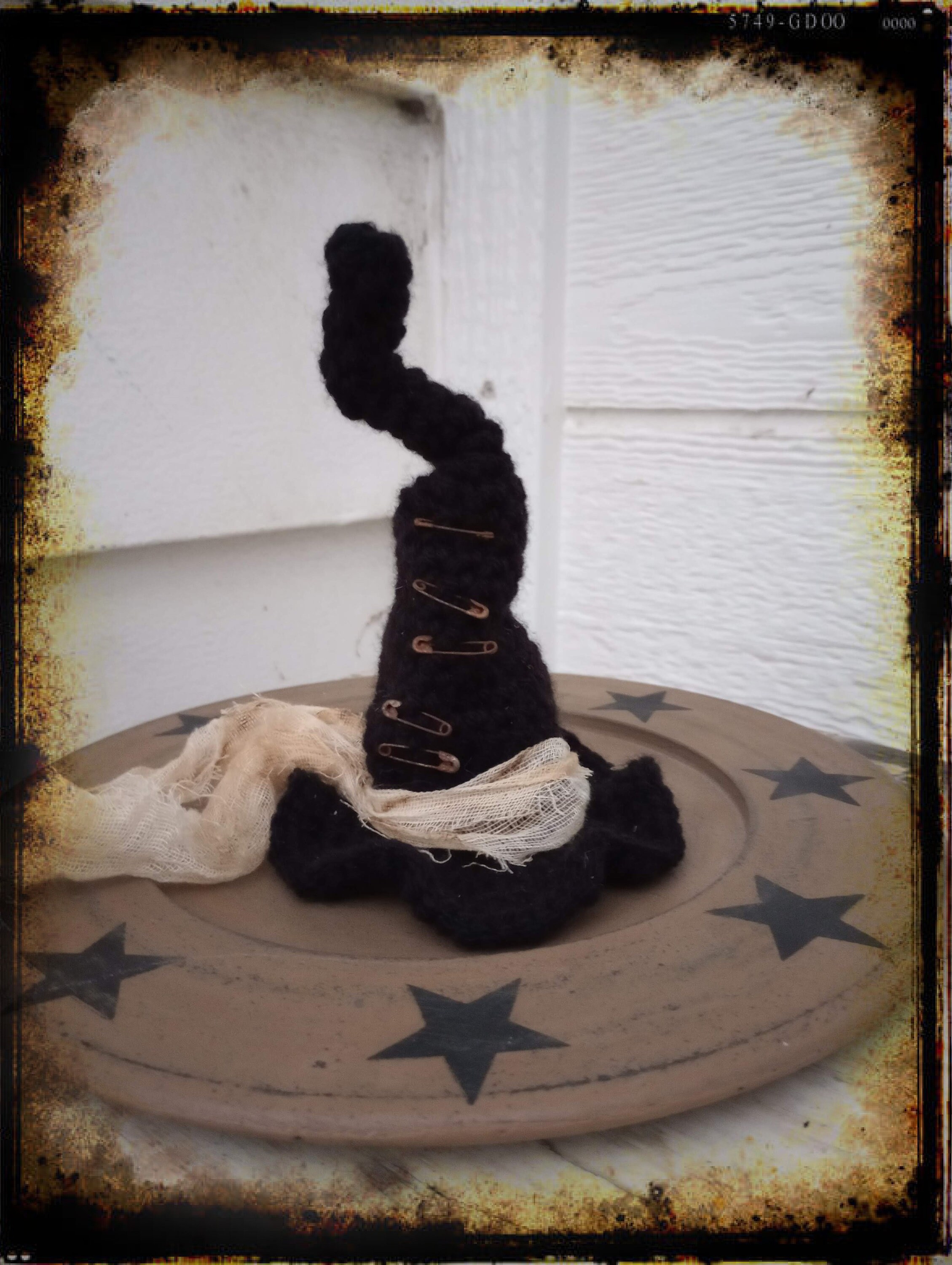 Crooked Witch Hat Primitive Crochet Pattern, Halloween Decoration, Easy ...