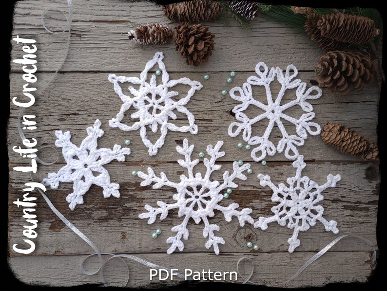 Giant Snowflake Crochet Pattern: Winter Ornaments (PDF Pattern) image 1