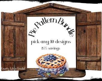 Pie Häkelanleitung: 10 verschiedene Topflappen-Designs (PDF Muster)