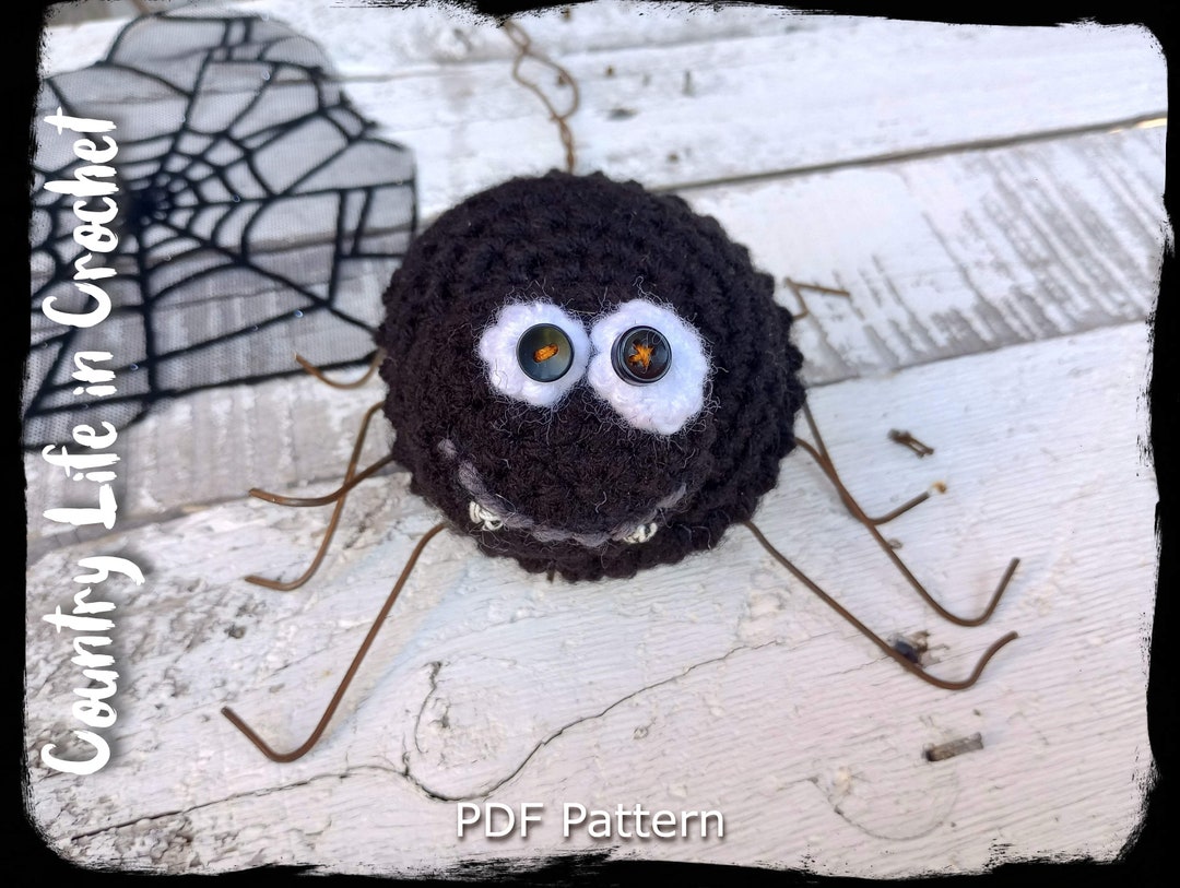 Spider Primitive Crochet Pattern Halloween Ornament - Etsy