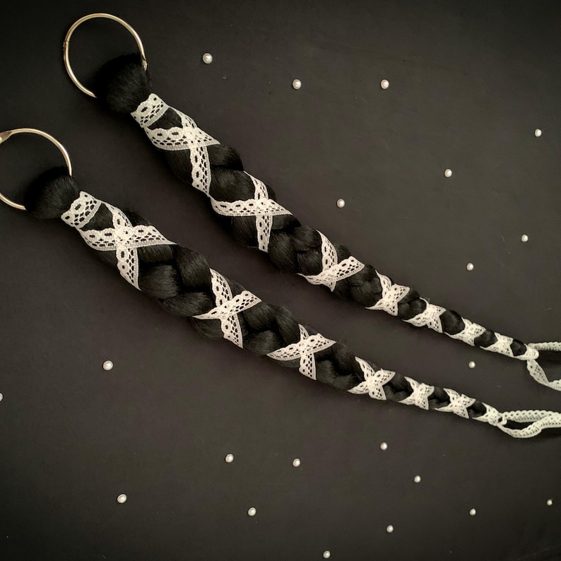 Black Boho Viking Clip-in Braids Set – Synthetic Hair Extensions With ...