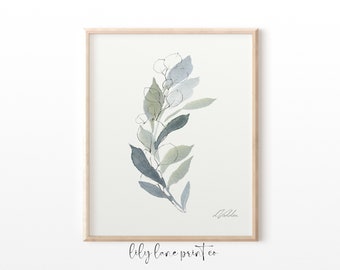 Watercolor Floral Print, Pastel Flower Art Print, Lounge,  Nursery Decor, Wildflower Artwork for Walls, Botanical Print, 8x10 11x14 16x20