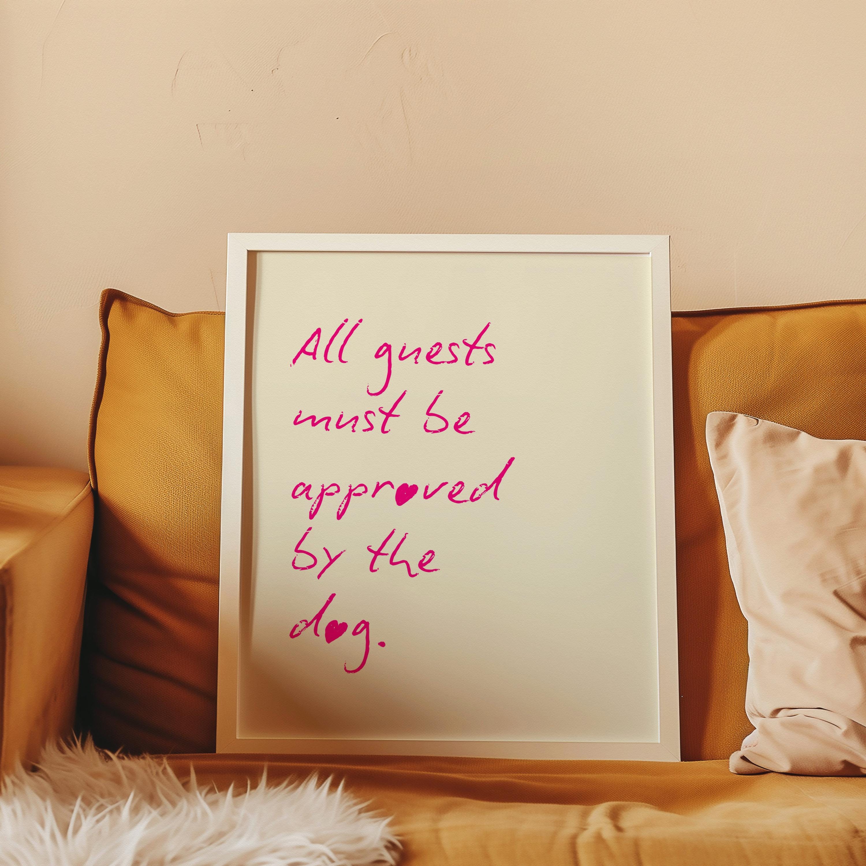 Dog Print, Dog lover wall art, Funny Minimalist Dog Decor,  Trendy Kitchen Wall Art,  Typography Poster, Blue, Hallway print, UNFRAMED
