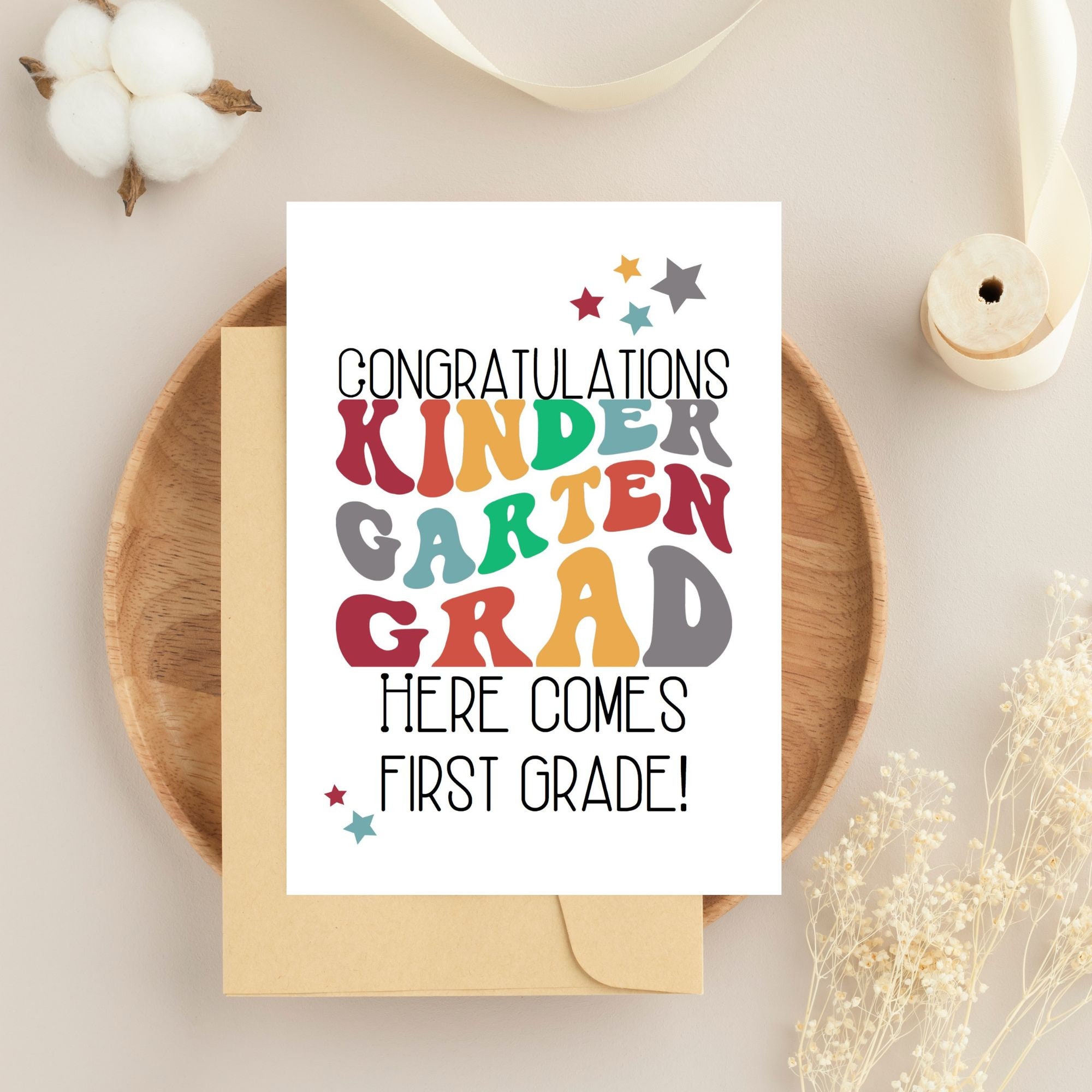 Kindergarten Graduation Digital Greeting Card, Printable Card ...
