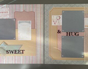 Sweet Kindness - 12X12 Scrapbook Page, Done for you, Scrapbook Premade Page, 12X12 Scrapbook Layout