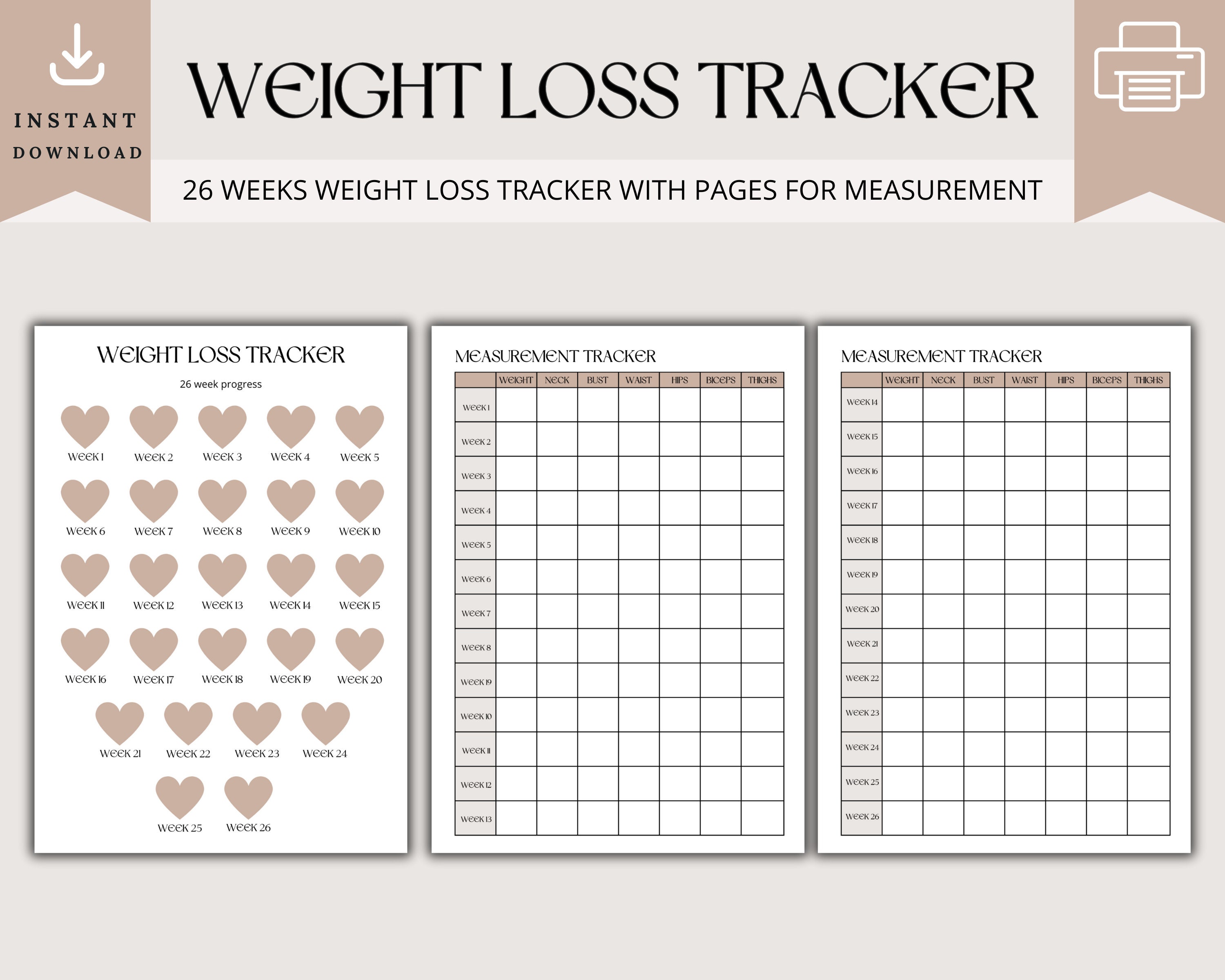5 and 1 Fueling Tracker, Editable 5 and 1 Fueling Weight Loss Journal