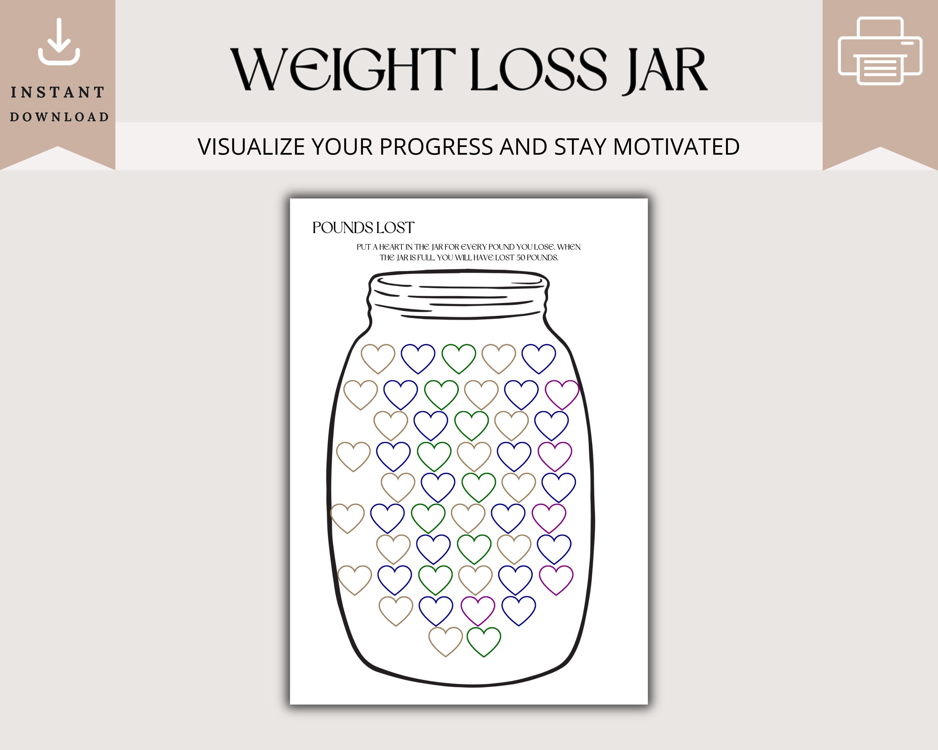 5 and 1 Fueling Tracker, Editable 5 and 1 Fueling Weight Loss Journal