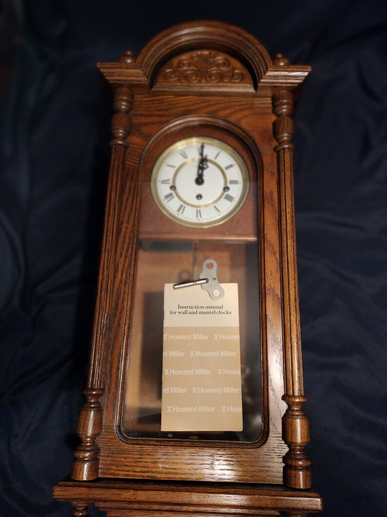 Vintage Howard Miller Chiming Wall Clock Etsy