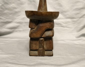 Escultura de madera vintage