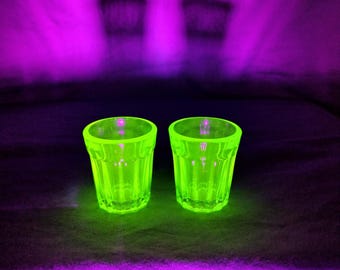 Vintage Mid Century Uranium Shot Glasses