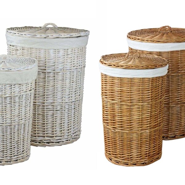 Wicker Basket With Lid Etsy