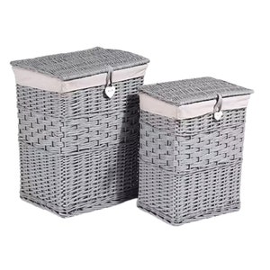 Cesta para Ropa Mainstays con Tapa Gris 57 l