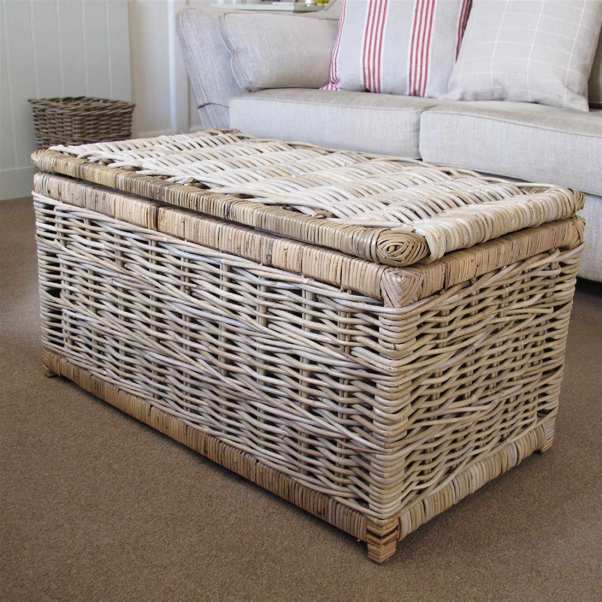 Grey Wicker Trunk - Etsy