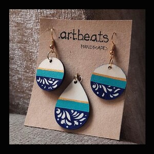 Handmade &#39;Beachy Blues&#39; earrings