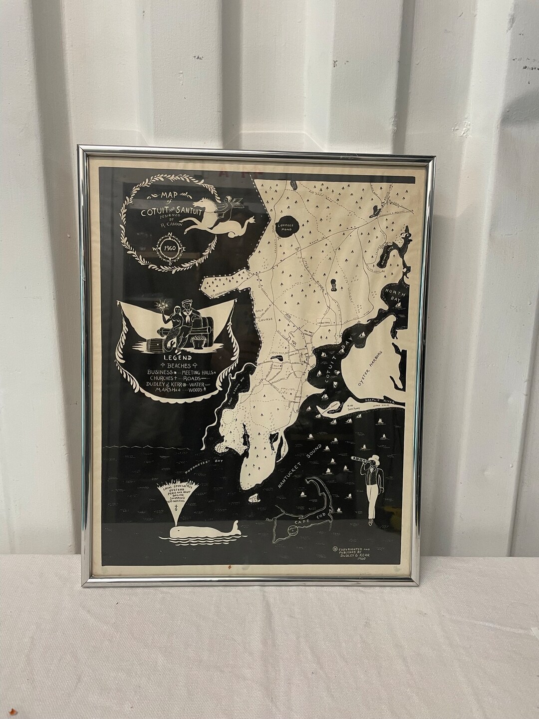 Whimsical Map of Cotuit and Santuit Code Etsy