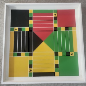 Jamaican Ludi Board (Plain) 25&quot; x 25&quot;