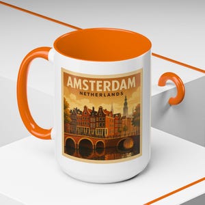 Amsterdam Gift, Amsterdam Mug, Amsterdam Gifts, Amsterdam Lover, Amsterdam Fan, Coffee Mug, Travel Mug, Amsterdam Cup, Amsterdam Souvenir