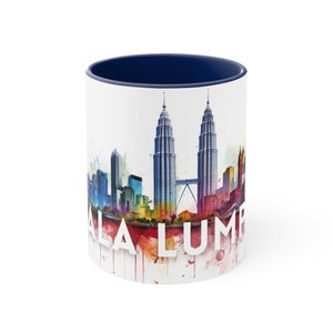 Kuala Lumpur Gift, Kuala Lumpur Mug, Kuala Lumpur Gifts, Malaysia Gift, Coffee Mug, Travel Mug Malaysia, Malaysia Souvenir, Petronas Towers