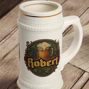 Aangepaste naam bierpul - aangepaste naam mok - aangepaste bierpul - Oktoberfest-mok - cadeau bruidsjonkers - gepersonaliseerd cadeau - verjaardagscadeau