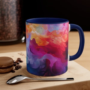 Psychedelic Mug, Coffee Cup, Gift Work Mug, Office Mug, Unique Mug, Colorful Mug, Artsy Colorful Mug, Fun Mug, Mug Gift