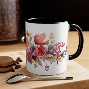 Flowers Mug, Wildflowers Mug, Coffee Mug, Botanical Tea Cup, Floral Nature Mug, Flower Lover Gift, Floral Mug, Bouquet Mug